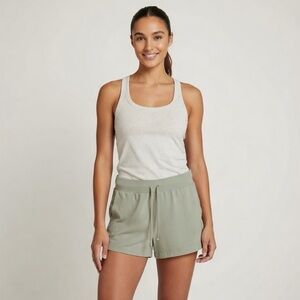 Cuyana Organic Pima Sleep Shorts Large Olive Green Lounge Drawstring Soft
